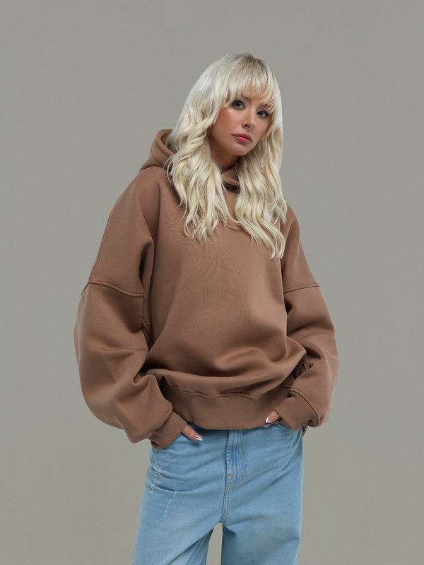 Dusty brown Hoodie Blessed