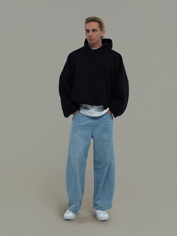 Black Oversized Hoodie Blessed