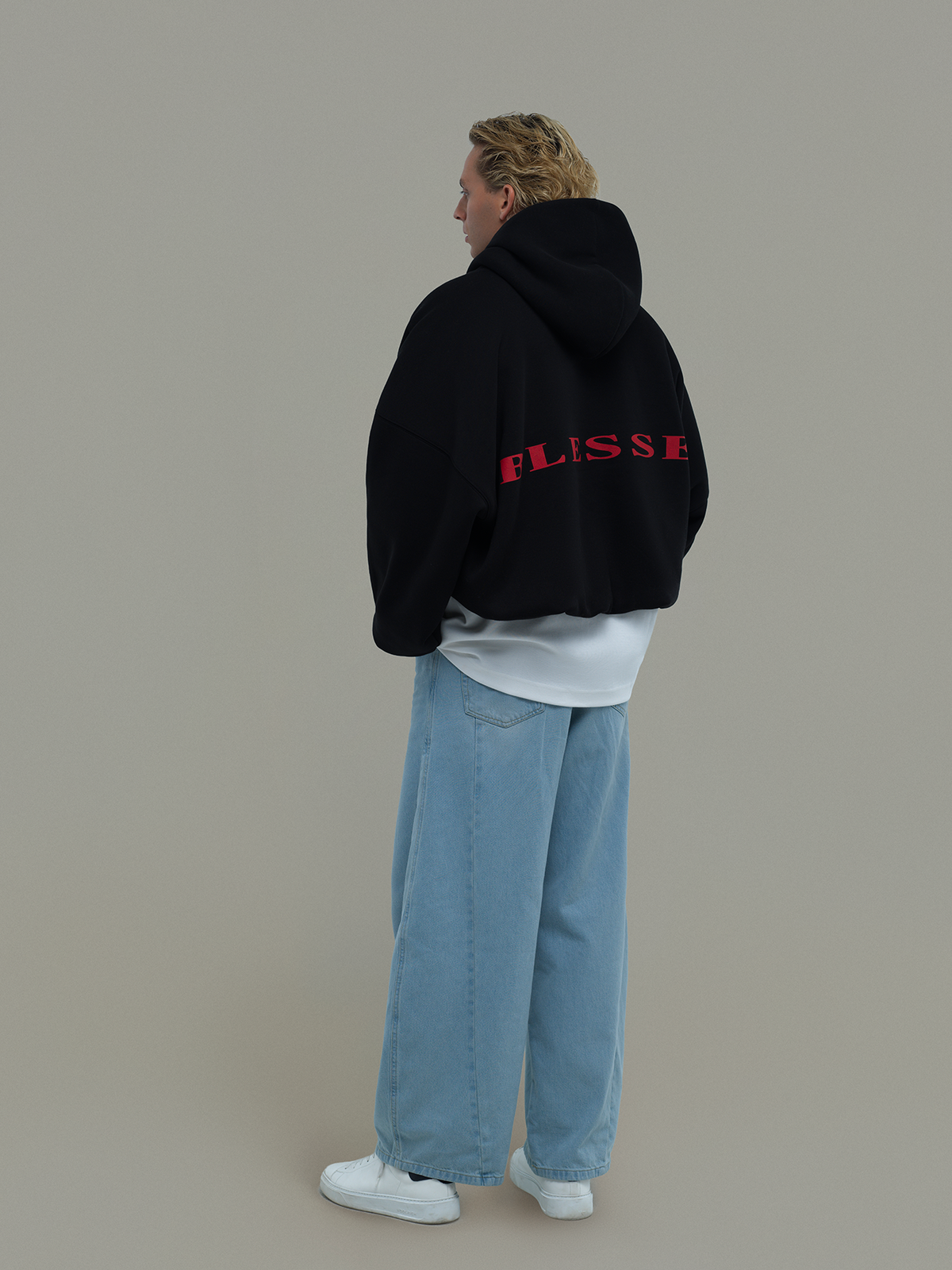 Black Oversized Hoodie Blessed