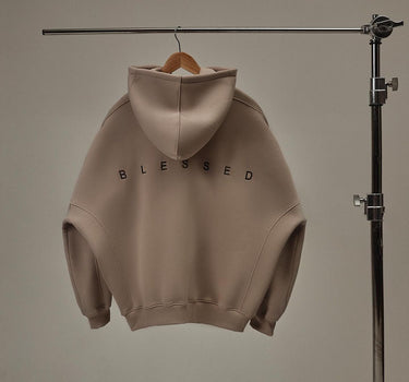 BEIGE HOODIE "BLESSED"