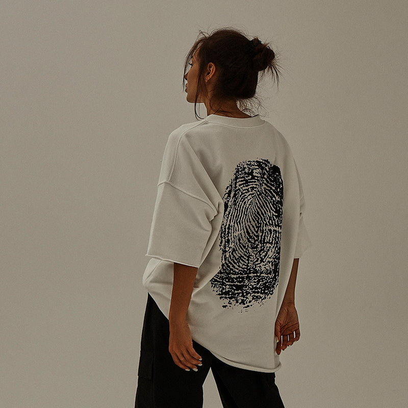 White T-Shirt “Fingerprint”