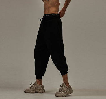 BLACK RELAXED OVERSIZE JOGGERS