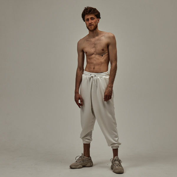 White Cozy Jogger Sweatpants