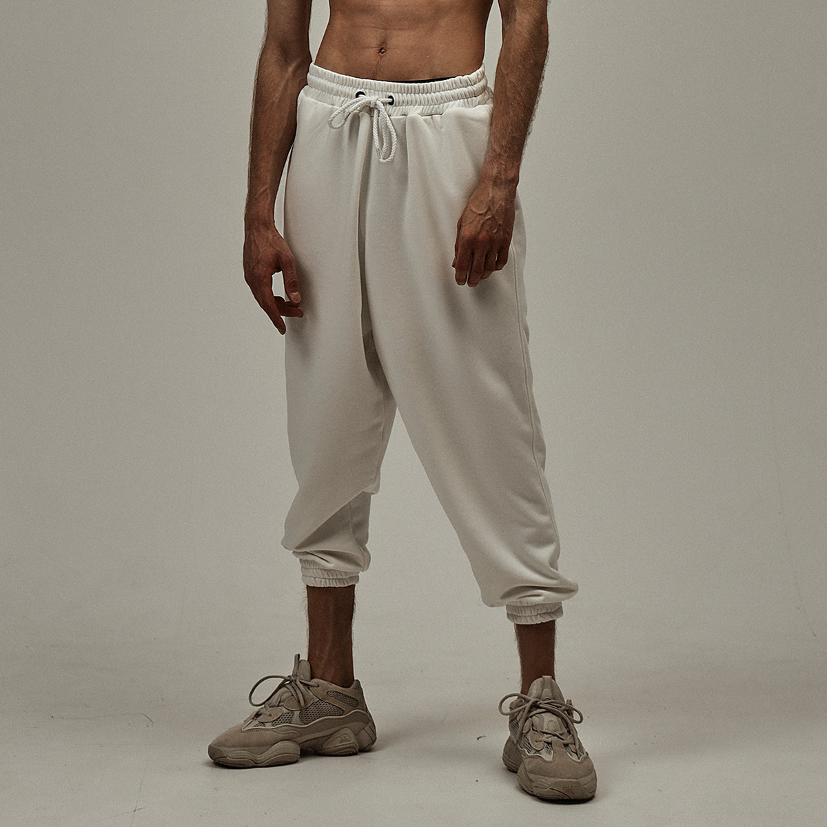 White Cozy Jogger Sweatpants