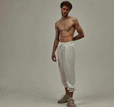 White Cozy Jogger Sweatpants