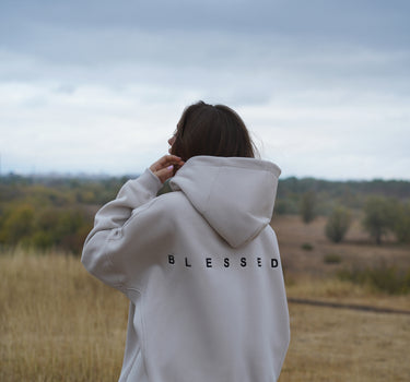 Beige Hoodie “Blessed”