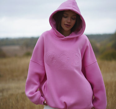 Pink Hoodie “God”