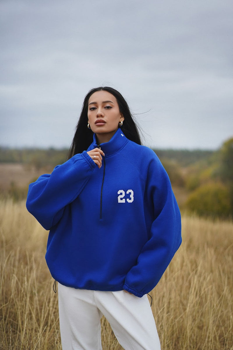 Sporty Quarter-Zip Sweatshirt