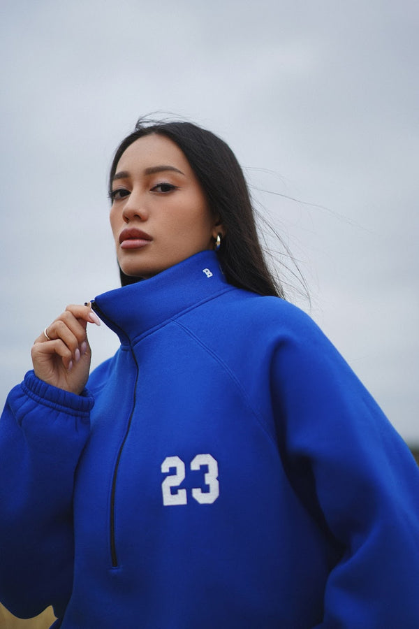 Sporty Quarter-Zip Sweatshirt
