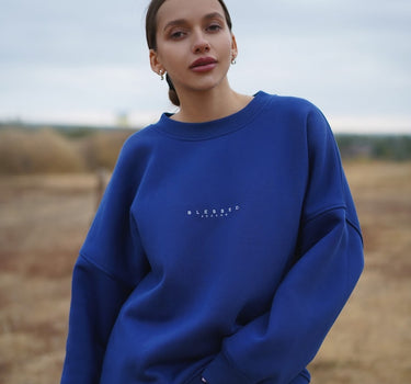 Oversized Sweatshirt "BLESSED SEASON"