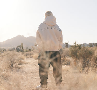 BEIGE HOODIE "BLESSED"