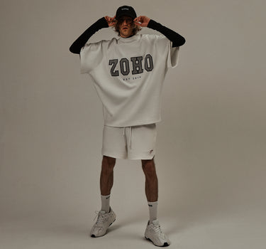 WHITE OVERSIZED T-SHIRT "ZOHO"