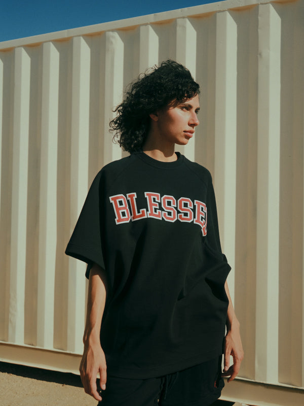 Black Oversized T-Shirt Blessed