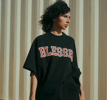 BLACK OVERSIZED T-SHIRT "BLESSED"