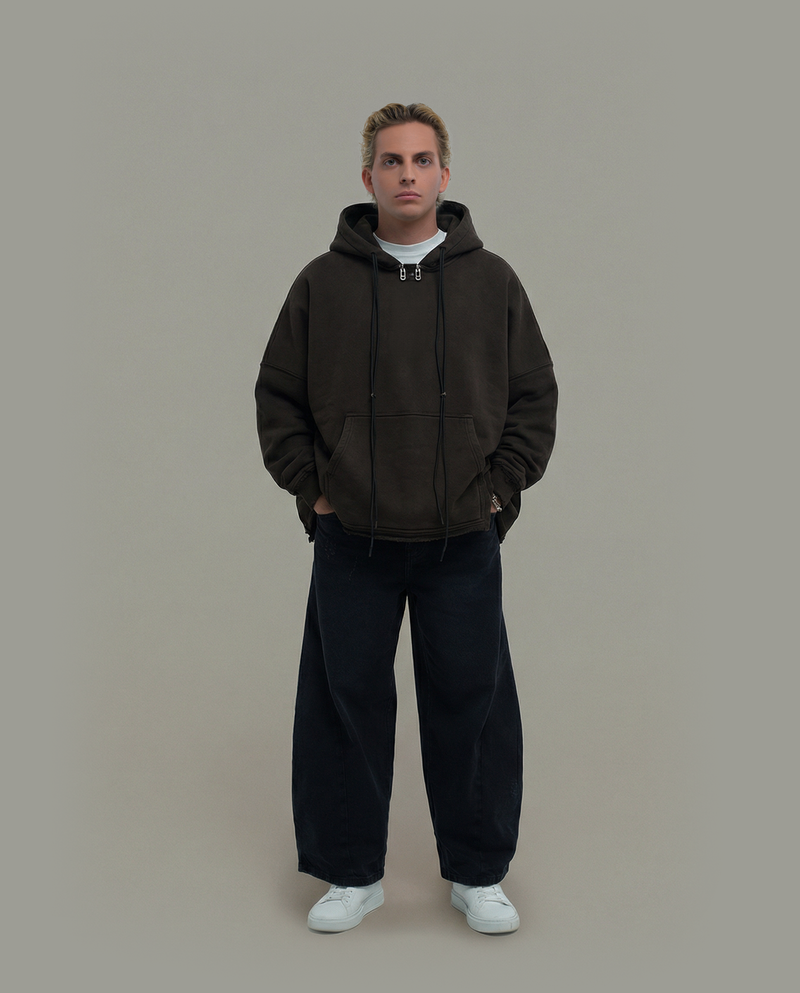 Deep espresso brown heavyweight Hoodie