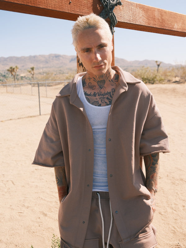 Sand-Colored Urban Utility Shirt