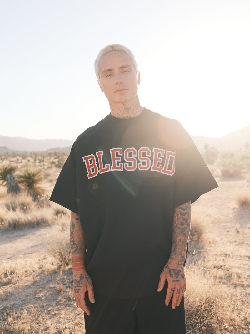 Black Oversized T-Shirt Blessed
