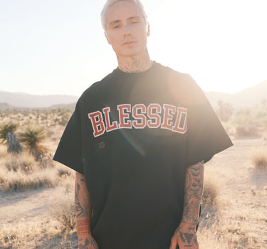 BLACK OVERSIZED T-SHIRT "BLESSED"